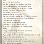 Give Me Strength Lord prayer PDF