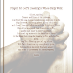 Prayer for God's Blessing of One's Daily Work PDF