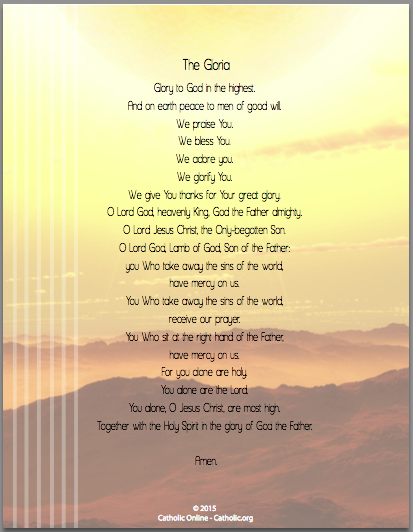 The Gloria prayer PDF