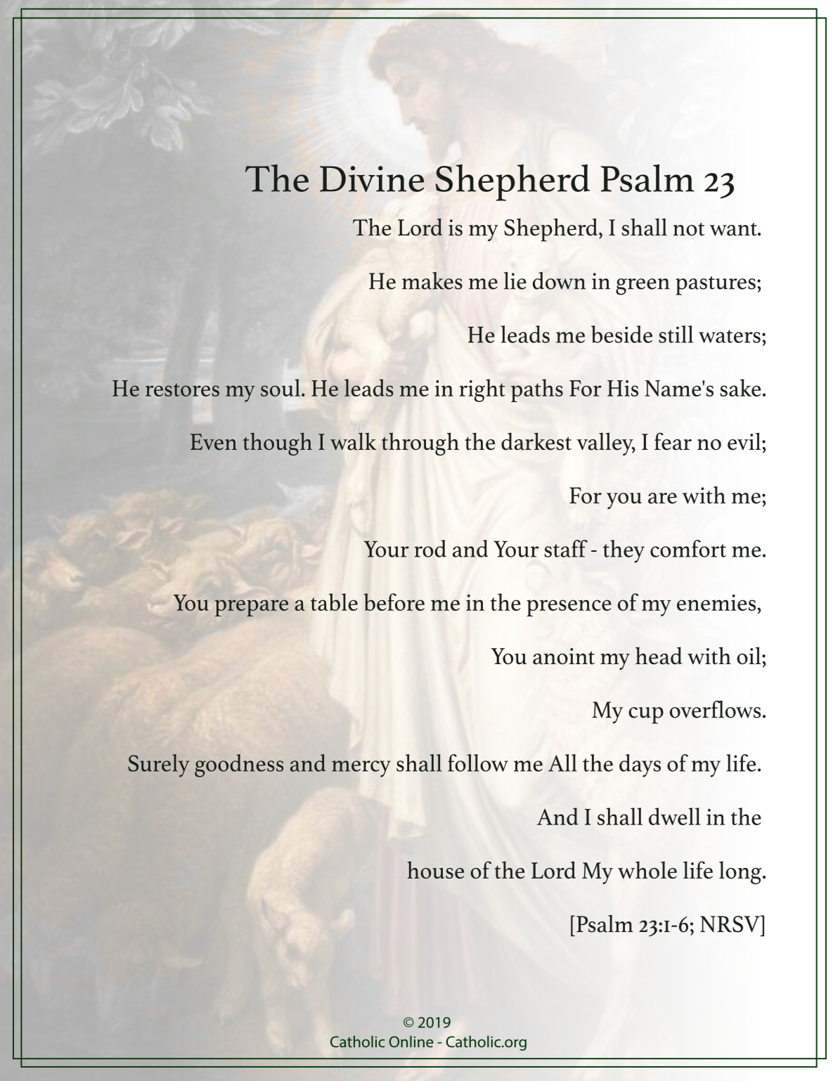 The Divine Shepherd Psalm 23 PDF