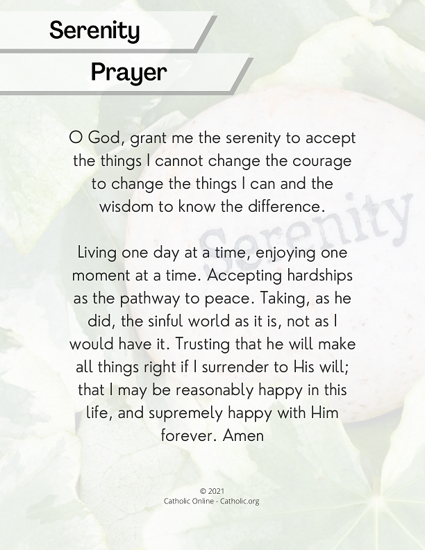 Serenity Prayer PDF