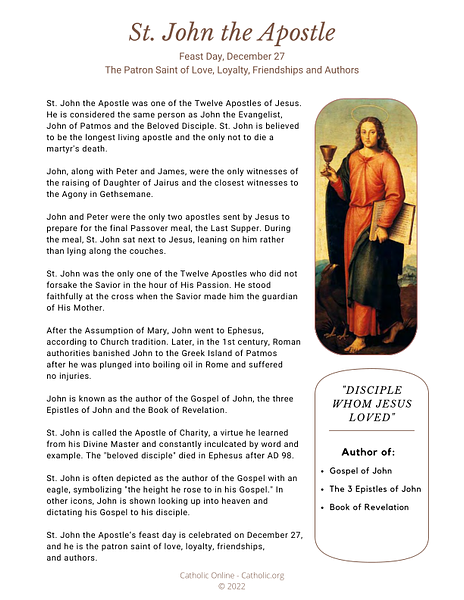 St. John the Apostle bio PDF