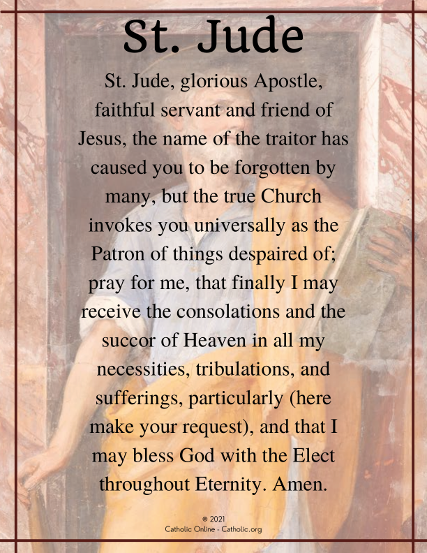 St. Jude prayer PDF