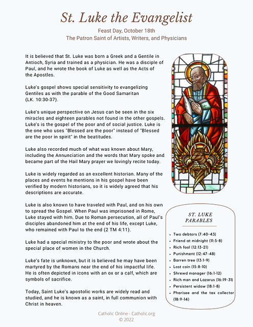 St. Luke the Evangelist bio PDF