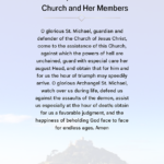St. Michael, For Protection of the Church and Her Members prayer PDF