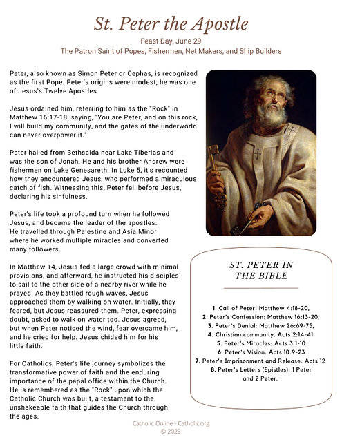 St. Peter the Apostle bio PDF