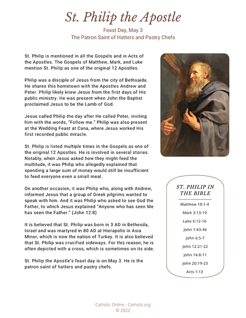 St. Philip the Apostle bio PDF