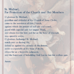 St. Michael, For Protection of the Church and Her Members prayer PDF