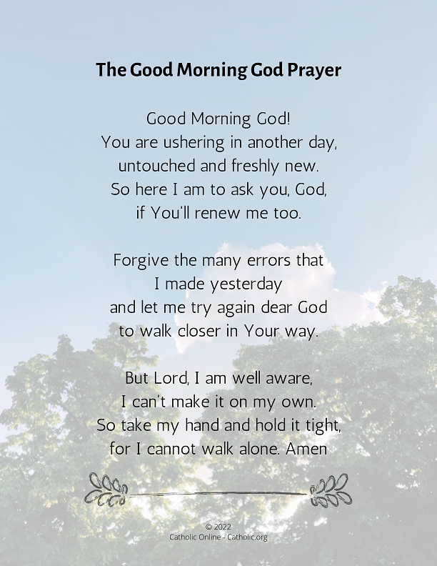 The Good Morning God Prayer PDF