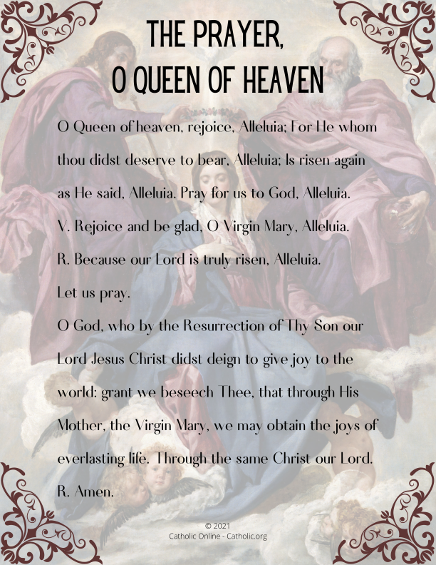 The Prayer, O Queen of Heaven PDF