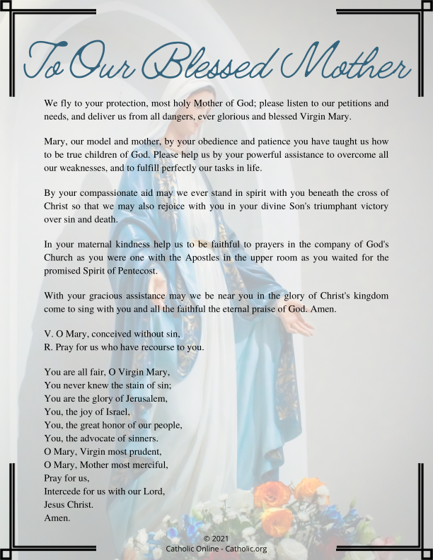 To Our Blessed Mother PDF