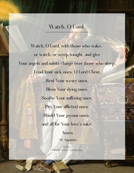 Watch, O Lord - St. Augustine PDF