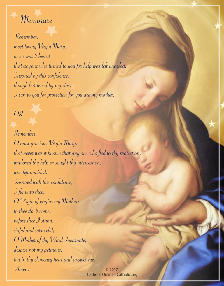 Memorare prayer PDF
