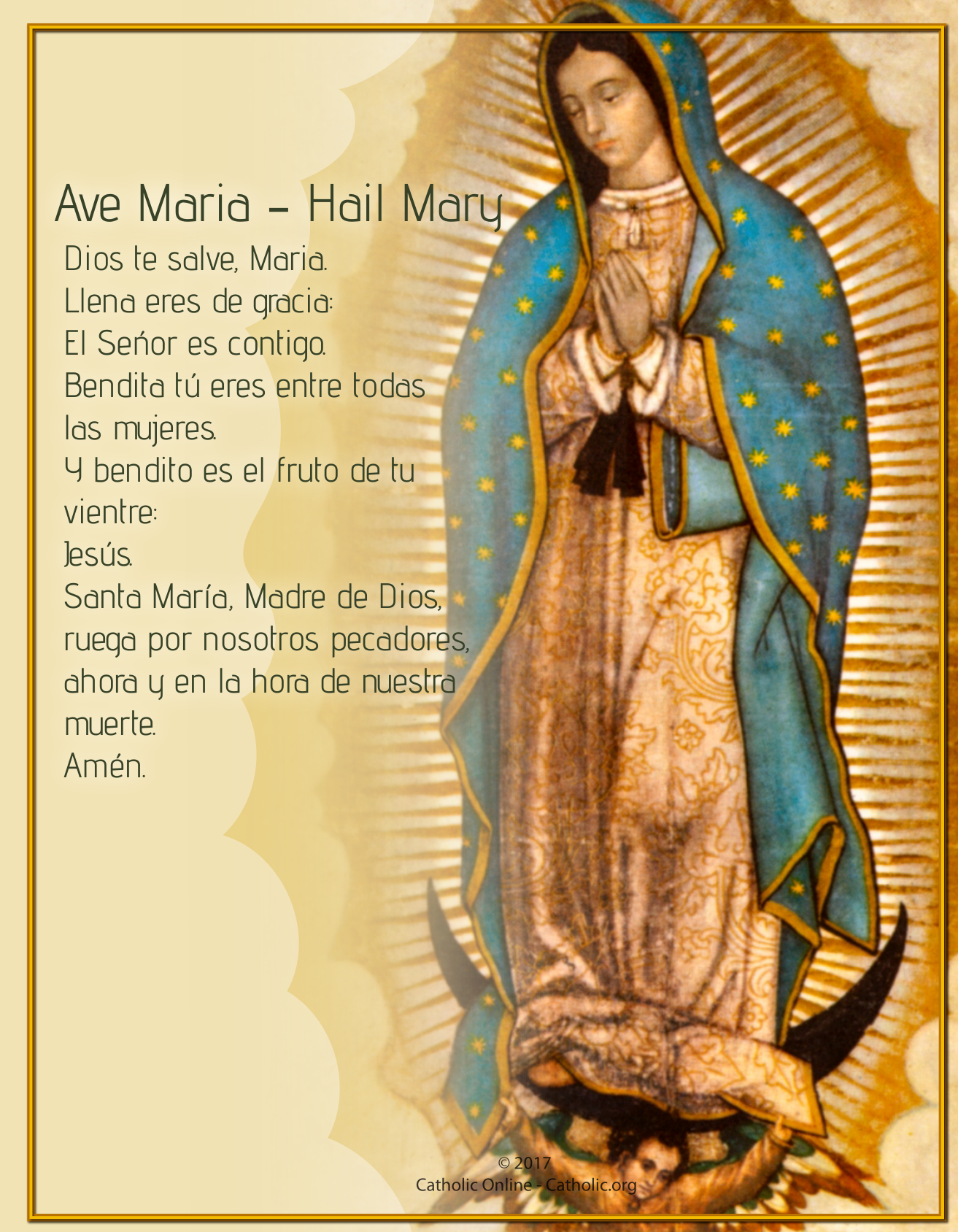 Ave Maria - Hail Mary PDF