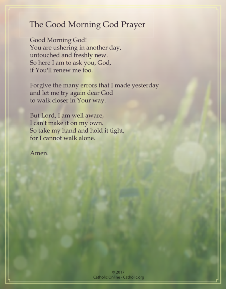 The Good Morning God Prayer PDF