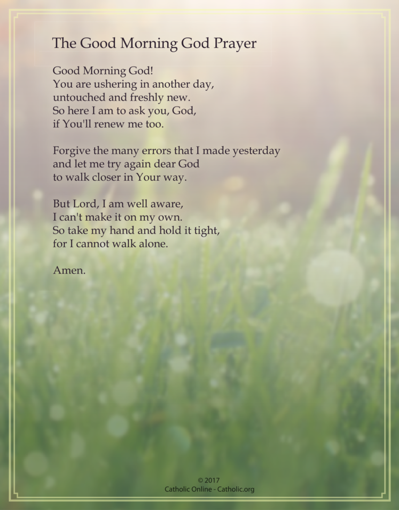 The Good Morning God Prayer PDF