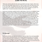 The Parable of the Rich Man and Lazarus (Luke 16:19-31)