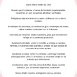Oración para pedir el abrazo protector de María - Prayer for Mary’s Protective Embrace in Spanish PDF