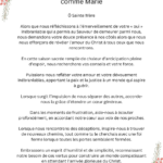 Prière de l'Avent pour être comme Marie - Advent Prayer to be Like Mary in French PDF