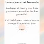 Una Oración Antes De Las Comidas - A Prayer Before Meals in Spanish PDF
