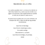 Bendición de un niño - Blessing of a Child in Spanish PDF