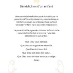 Bénédiction d'un enfant - Blessing of a Child in French PDF