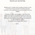 Oración por las familias - Prayer for Families in Spanish PDF