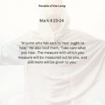 Journey with the Messiah - Mark 4.23-24