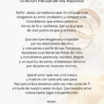 Oración mutua de los esposos - Prayer of Spouses for Each Other in Spanish PDF