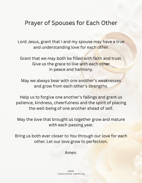 Prayer of Spouses for Each Other PDF