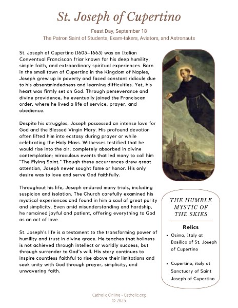 St. Joseph of Cupertino Bio pdf