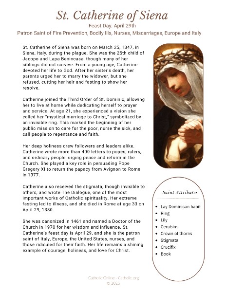 St Catherine of Siena Bio PDf