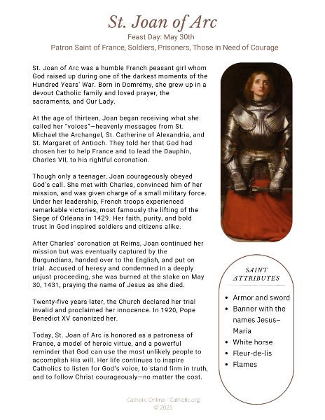 St Joan of Arc bio