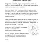 Oración a Santa Inés - Prayer to St Agnes in Spanish PDF