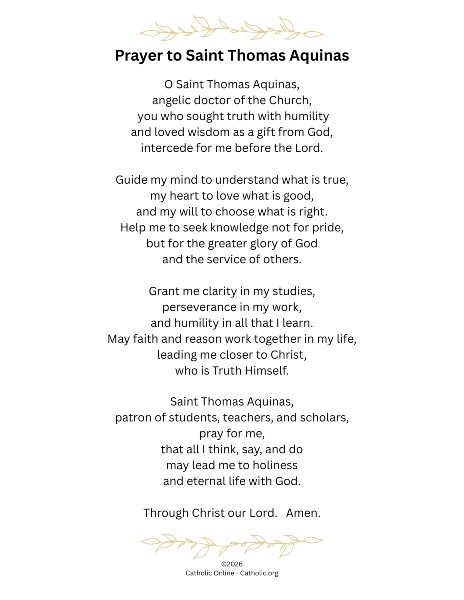 Prayer to St. Thomas Aquinas pdf