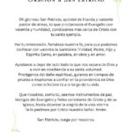 Oración a San Patricio - Prayer to Saint Patrick in Spanish pdf