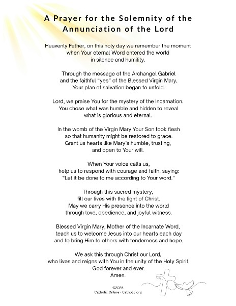 Prayer for the Solemnity of the Annunciation of the Lord pdf