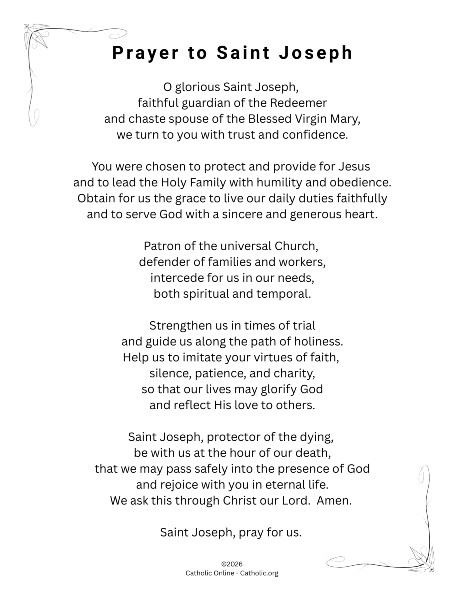 Prayer to Saint Joseph pdf