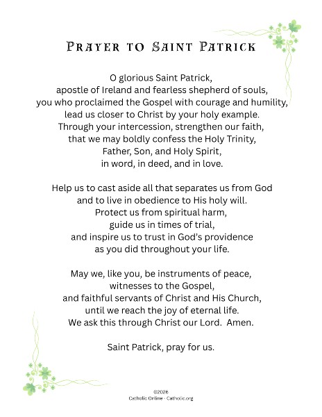 Prayer to Saint Patrick pdf