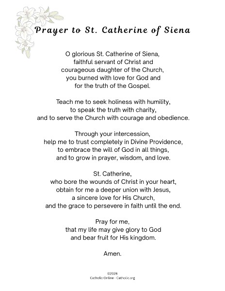 Prayer to St. Catherine of Siena pdf
