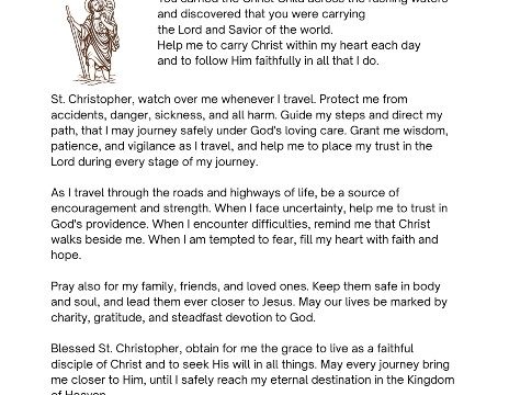 A Prayer to Saint Christopher pdf
