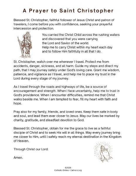 A Prayer to Saint Christopher pdf