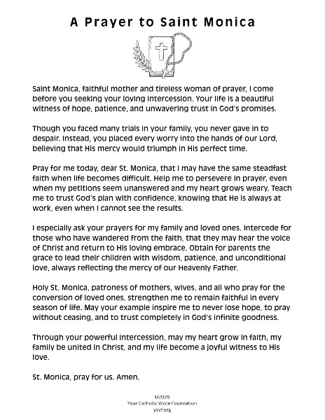 A Prayer to Saint Monica (FREE PDF)