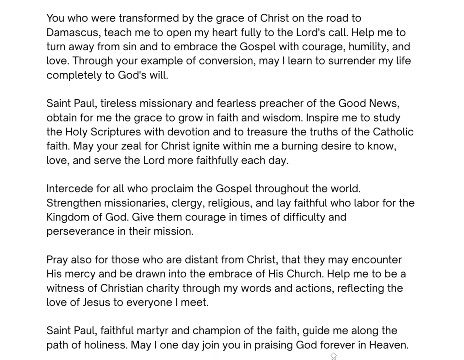 A Prayer to Saint Paul pdf