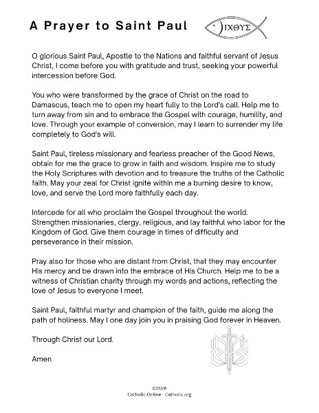 A Prayer to Saint Paul pdf