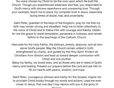 A Prayer to Saint Peter pdf
