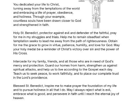 A Prayer to saint benedict pdf