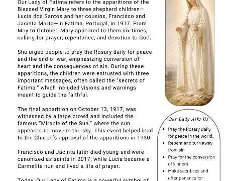 Our Lady of Fatima Bio pdf