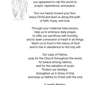 Prayer to Our Lady of Fatima pdf