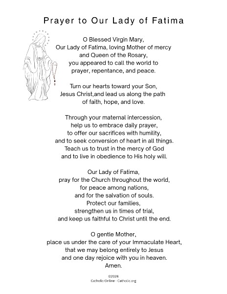 Prayer to Our Lady of Fatima pdf